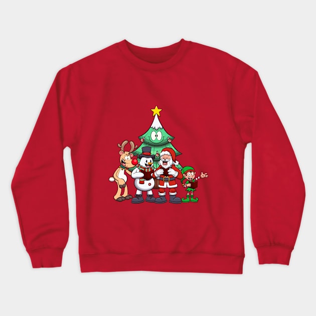 Christmas Characters Singing Crewneck Sweatshirt by TheMaskedTooner